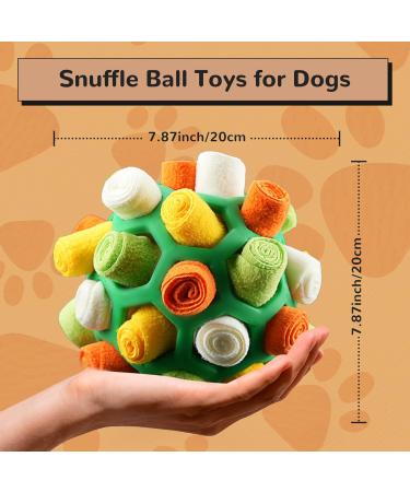 Larimuer Sniffing Ball for Dogs - Interactive Snuffle Toy for Small & Medium Pets - Portable Sniffing Car Toy (Green & Orange) - International Shipping Available - Buy Online on GoSupps.com