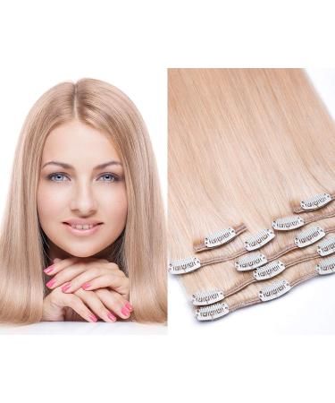 Clip In Extensions Set 100% Real Hair 7 pieces 70g Hair Extension 55cm Clip-In Hair Extension in the color #24 Blonde