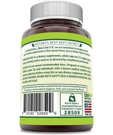 Herbal Secrets Neem Supplement | 500 Mg Per Serving | 120 Veggie Capsules | Non-GMO | Gluten Free | Made in USA - Buy Online on GoSupps.com