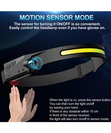 Rechargeable Headlamp 2Pack, 230Wide Beam Headlamp for Adults, LED Headlamp with Clips-Camping Gear, 6 Modes, Motion Sensor, Head Lamp Flashlight for Cycling, Running, Fishing, Camping A-2 - Buy Online on GoSupps.com