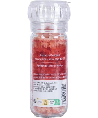 Khla - Himalayan Pink Salt 100 g - Refillable Mill - 100% Natural Salt Crystals - Salt Grains - Cooking Ingredient - Buy Online on GoSupps.com