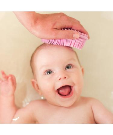 Silicone Body Scrubber Brush for Bath and Shower - Hygienic Skin-Friendly Exfoliating Scrubber - Pink - 80x135mm - Buy Online on GoSupps.com