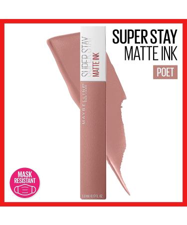 Maybelline Super Stay Matte Ink Liquid Lipstick in Poet - Long Lasting High Impact Color - Buy Online on GoSupps.com