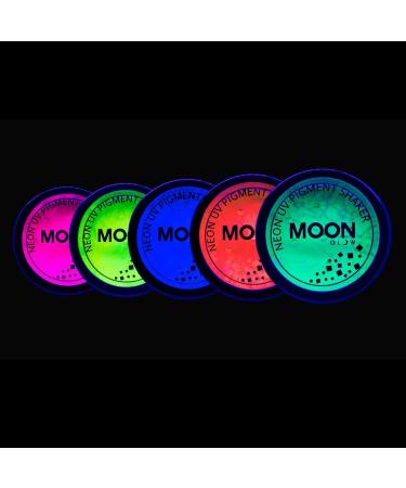 Moon Glow Neon UV Pigment - Orange/Yellow Cosmetic Powder for Eyes & Body | 5 Pieces - Buy Online on GoSupps.com