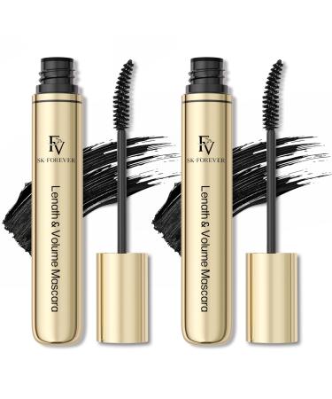 Mascara Noir FV Volume Intense et Longueur Tenue Longue et Imperm able Effet Faux Cils Sans Agglom ration Pack de 2 (2x6ml) 02 Noirx2 12 ml (Lot de 1)