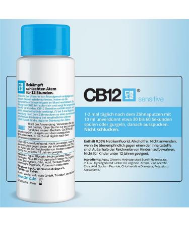 CB12 Sensitive Mouthwash for Sensitive Teeth - 12-Hour Freshness - 250ml & 500ml Packs - International Shipping - Buy Online on GoSupps.com