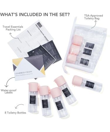 Travel Toiletries Bottles Set - TSA Approved Leak Proof Fine Mist Spray Bottle (3.38 oz Pink) - BPA Free & Refillable - Perfect for International Travel - Buy Online on GoSupps.com