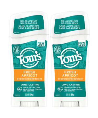 Tom's of Maine Long-Lasting Care Deodorant Stick  Apricot - 2.25 oz - 2 pk - Buy Online on GoSupps.com