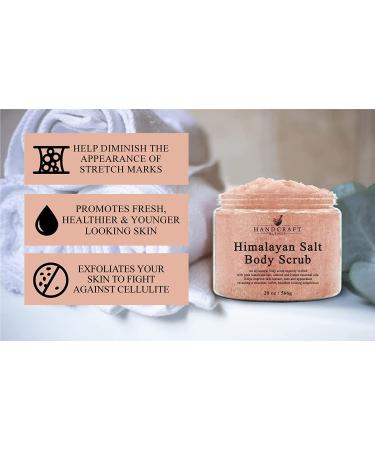 Himalayan Body Scrub 20oz - Moisturizing & Exfoliating Salt Scrub for Face, Hands, Feet - Wrinkles, Stretch Marks Treatment - Smoother Skin for Women & Men - 1.25lb Pack - Buy Online on GoSupps.com