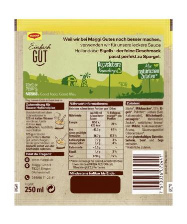 Maggi Hollandaise Sauce for Connoisseurs 33g x 12 Pieces | Gourmet International Shipping - Buy Online on GoSupps.com