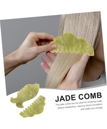 Beaupretty 6-Piece Jade Kamm Set - Scalp Massage Combs & Gua Sha Tools for Hair Care | Premium Jade Head Massage Tools - Buy Online on GoSupps.com