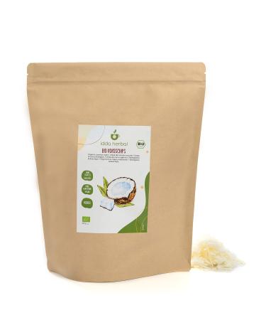 Organic Coconut Chips (1kg), Unsweetened and Unroasted, Organic Cultured Coconut Chips, 100% Natural and Pure, Ready to Eat, Vegan