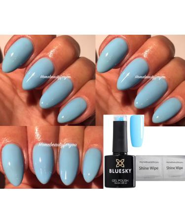 Bluesky Neon 19 Pacific Light Blue Gel Polish SPRING SUMMER UV LED Soak Off 10ml