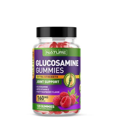 Glucosamine Gummies with Vitamin E - Advanced Joint Support Gummy Supplement High Potency Antioxidant Comfort for Back Knees Hands - 120 Gummies 120 Count (Pack of 1)