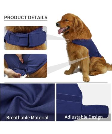 Ruiqas Anxiety Coat for Dogs - Lightweight Calming Jacket Soothing Dark Blue Vest for Anxious Pets - Size XXL - Buy Online on GoSupps.com