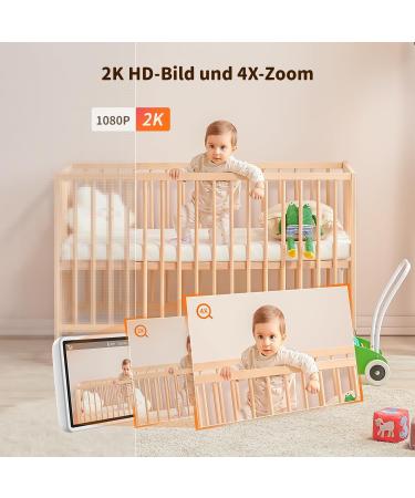 5.5 Inch Baby Monitor with 3MP HD Camera | Babyfon with Motion Detection 2-Way Audio Night Vision & Temperature Alarm - Buy Online on GoSupps.com