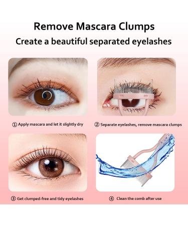 URSOBTF Eyelash Comb Separator Tool with Metal Teeth - Pink - Buy Online on GoSupps.com