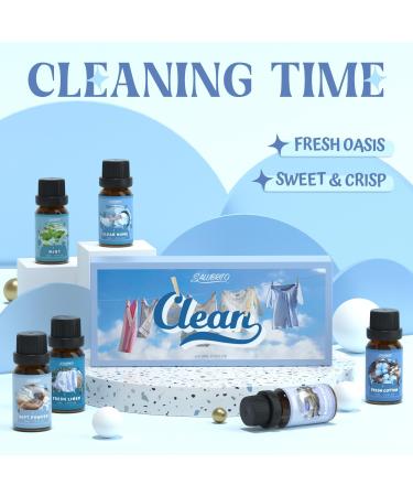 Salubrito Clean Essential Oils Set | Natural Aromatherapy Fragrance Oils for Diffusers Candles & Fresh Home Scents - Buy Online on GoSupps.com