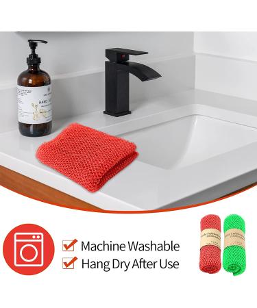 AbuQ 2-Piece African Exfoliating Net Sponge Set - Yellow-Blue | Smoother Skin, Daily Use - Buy Online on GoSupps.com