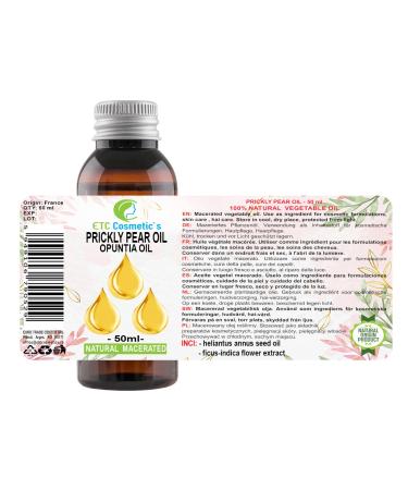 Prickly Pear Oil (Opuntia) 50ml - 100% Natural Anti-Aging Repairing & Nourishing Moisturizer - International Shipping Available - Buy Online on GoSupps.com