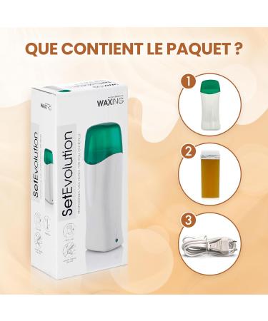  Dermawax Dermawax Roll-On Set Argan 100ml Wax Cartridge + 25W Roll-On Heater Hair Removal Device with Strips for Legs - Buy Online on GoSupps.com