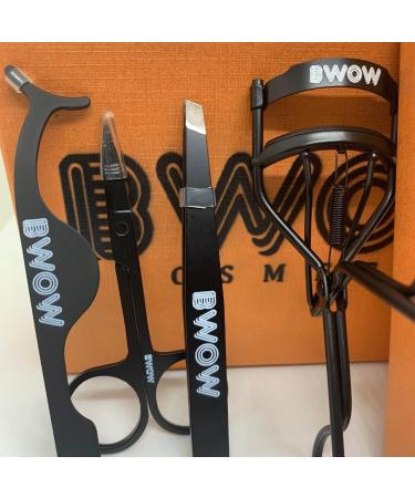 Pro Glam Fix Ultimate Precision Eyebrows & Eyelashes Set - Durable Stainless Steel Tools Easy Grip Tweezers Scissors & Curler for Flawless Beauty - Buy Online on GoSupps.com
