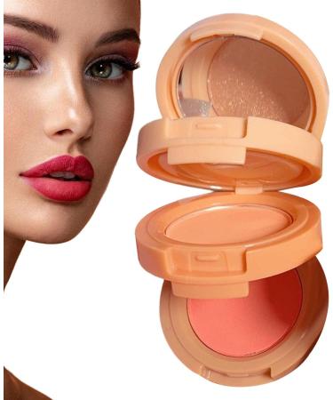 Blush Palette - 3-Colored Blush Makeup | Multi-Layer Shape Contours & Highlight Face Blushes Mattes & Highlights for Shimmery Or Matte Finish 2# Milk Peach - Buy Online on GoSupps.com