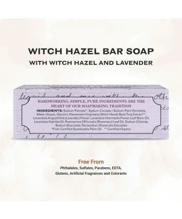 Grandpa Soap Co. Witch Hazel Bar Soap - Vegan Skin Toning & Rejuvenating - Lavender Relaxation - 4.25 Oz 3 Pack - International Shipping Available - Buy Online on GoSupps.com