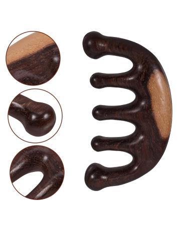 Collbath Wooden Massage Comb | Wide Tooth Scalp Massager for Curly Hair | No Static Durable Design | 10.50x5.00cm Brown - Buy Online on GoSupps.com