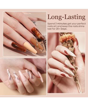 Modelones Gel Nail Polish -6 Colors Nude Pink Gel Polish Set Skin Tones Neutral Brown Soak Off Gel Nail Kit Manicure DIY Nail Art Salon Home Gift - Buy Online on GoSupps.com