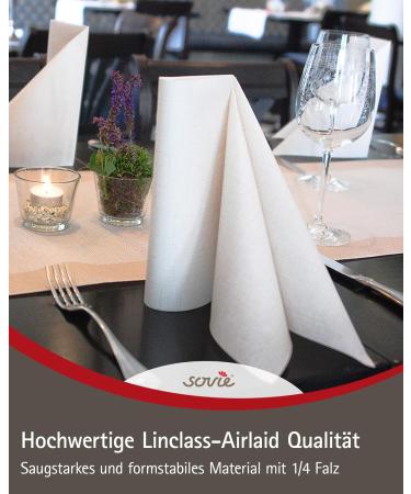 Sovie Linclass Terracotta Airlaid Napkins - 50 High-Quality 40x40 cm Disposable Napkins for Weddings & Parties - Tearproof & Suction-Strong - Buy Online on GoSupps.com