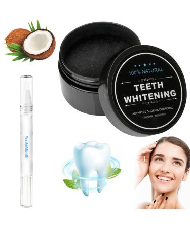 Roinaaid 4 pieces tooth white powder teeth whitening teeth lighten lightening of coconut shells tooth powder white teeth white teeth tooth whitening pin white teeth