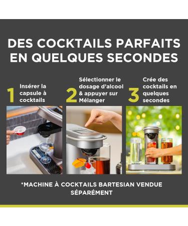 Bartesian Pineapple Margarita - Ingr dients pour cocktail tequila - Pods de boissons pour machine cocktail Bartesian - Mixeur sans alcool pour m langer avec des spiritueux - Lot de 8 capsules - Buy Online on GoSupps.com