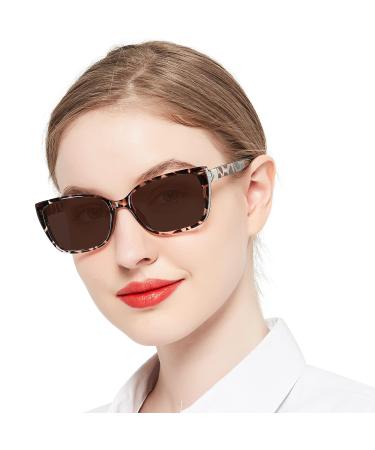 OCCI CHIARI Reading Sun Glasses for Women 2.25x Sunglasses with Readers Outdoor Brown Lens(1.0 1.25 1.5 1.75 2.0 2.25 2.5 2.75 3.0 3.5) Gray/Brown Lens 2.25 x