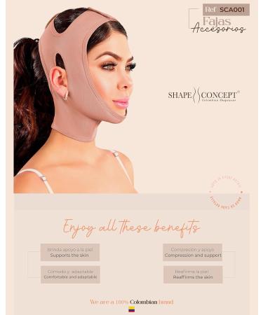 Shape Concept Chin Strap Support - Post-Surgery Neck Bandage for Face Lifting & Slimming (Black) - Medium Size Pack of 1 - International Shipping Available - Buy Online on GoSupps.com