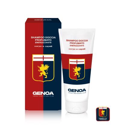 Helan Helan for Genoa Energizing Foaming Shampoo for Men with Vitamin C Sweet Almonds Basil and Ginger 97% Natural Body and Hair Wash Ideal as a Gift for Men 200 ml Made in