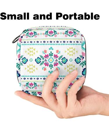 Shop Portable Women's Binding-Up Bags | Menstrual Cup & Pad Bags for Teens | Vintage Flower Pattern Accessories - Buy Online on GoSupps.com