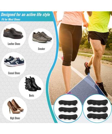 Toe Spreader Hallux Valgus Silicone - Ultimate Toe Separator & Spacers for Crooked Toes - Toe Correction Rail - 6 Pack - Black - Buy Online on GoSupps.com