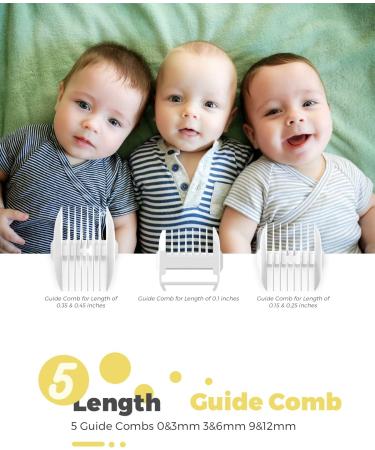 Baistom Baby Hair Clipper - Quiet, Waterproof & Rechargeable Trimmer for Kids | Cordless Haircut Kit for Toddlers (White) - Buy Online on GoSupps.com