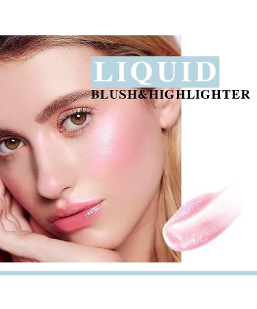 NewBang Shimmer Liquid Blush: Lightweight & Blendable Face Rouge for Cheek - Glowing Silky Smooth Formula - Cruelty-free Pink - 1oz - Buy Online on GoSupps.com