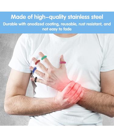 20 Pcs Multi-Colored Finger Massage & Acupressure Rings Set for Anxiety Relief | Ideal for Adults & Kids - Buy Online on GoSupps.com
