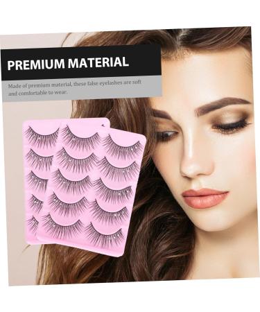 Beavorty 10 Pairs Fake eyelashes fluffy false eyelashes Natural Fake Lash Makeup Fake Eyelash eye lashes strip lashes bulk natural faux strip artificial fiber cosmetic Miss dense - Buy Online on GoSupps.com