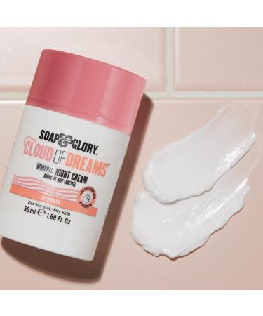 Soap & Glory Cloud of Dreams Night Cream - Hyaluronic Acid & Shea Butter Moisturizer for Normal & Dry Skin - 1.69 fl oz - Buy Online on GoSupps.com