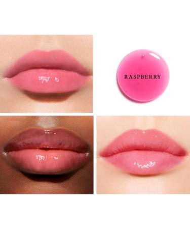 Buy Lip Glow Oil - Tinted Moisturizing Lip Oil with Raspberry Stain | Hydrating Non-Sticky Plumping Gloss for Dry Lips | Perfect Gift - Buy Online on GoSupps.com