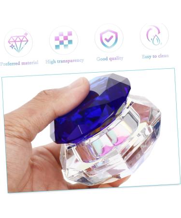 minkissy Nail Art Crystal Cup Glass Jars Cosmetics Crystal Glass Jar Nail Art Glass Jar Lipstick Glass Jar Cream Glass Jar Nail Polish Glass Cup Nail Art Glass Container Hand Model Manicure 6.5x8cm Blue - Buy Online on GoSupps.com