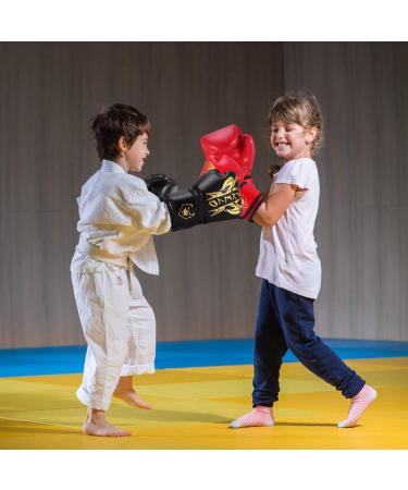 Kids Boxing Gloves  Sparring Gloves for Kids 3-15  Youth Training Gloves with Junior Punch PU Leather  Kids Boxing Gloves for Punching Bag  Kickboxing  Muay Thai  MMA black - Buy Online on GoSupps.com