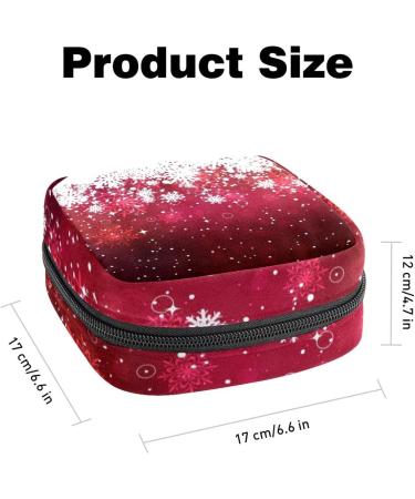 Christmas Stars & Snowflakes Menstruation Pad Bag with Zipper | Stylish Women's Napkin & Tampon Collective Bag - Buy Online on GoSupps.com