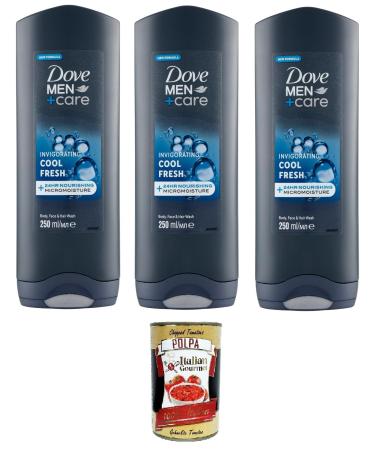 Italian Gourmet E.R. D. Men+Care Moisturising Face and Hair Care 3 x 250 ml + Polpa Italian Gourmet 400 g