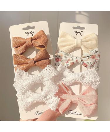 Hair Clips 4 pieces/set of cotton and linen leopard print bow hairpins suitable for cute hairpins safety hairpin headdress Blue Hair Clips (Size : 2) - Buy Online on GoSupps.com