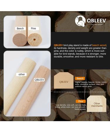 QBLEEV Parrot Playstand with Feeder Cups and Toys - Large Size (19 L x 13 W x 21 H) - Buy Online on GoSupps.com